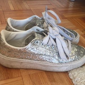 3/$25 silver platform sneakers!